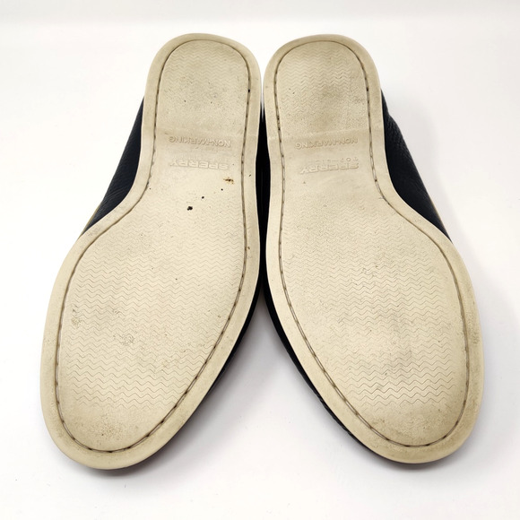 Sperry Mens Leather Two Tone Loafers Size 11 M Yellow Navy Blue Casual Comfort - Picture 13 of 15